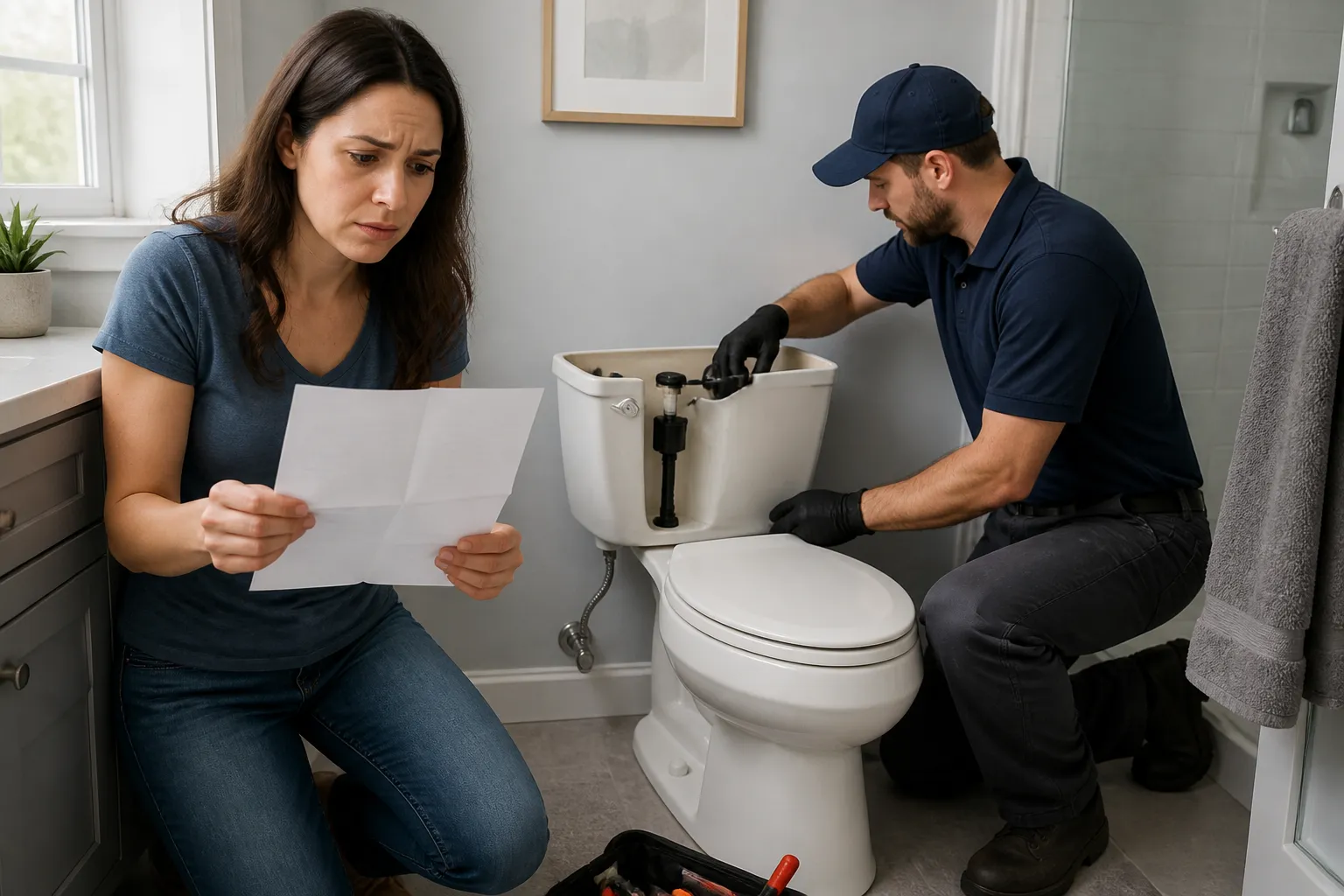 Checking plumbing issues behind a high water bill